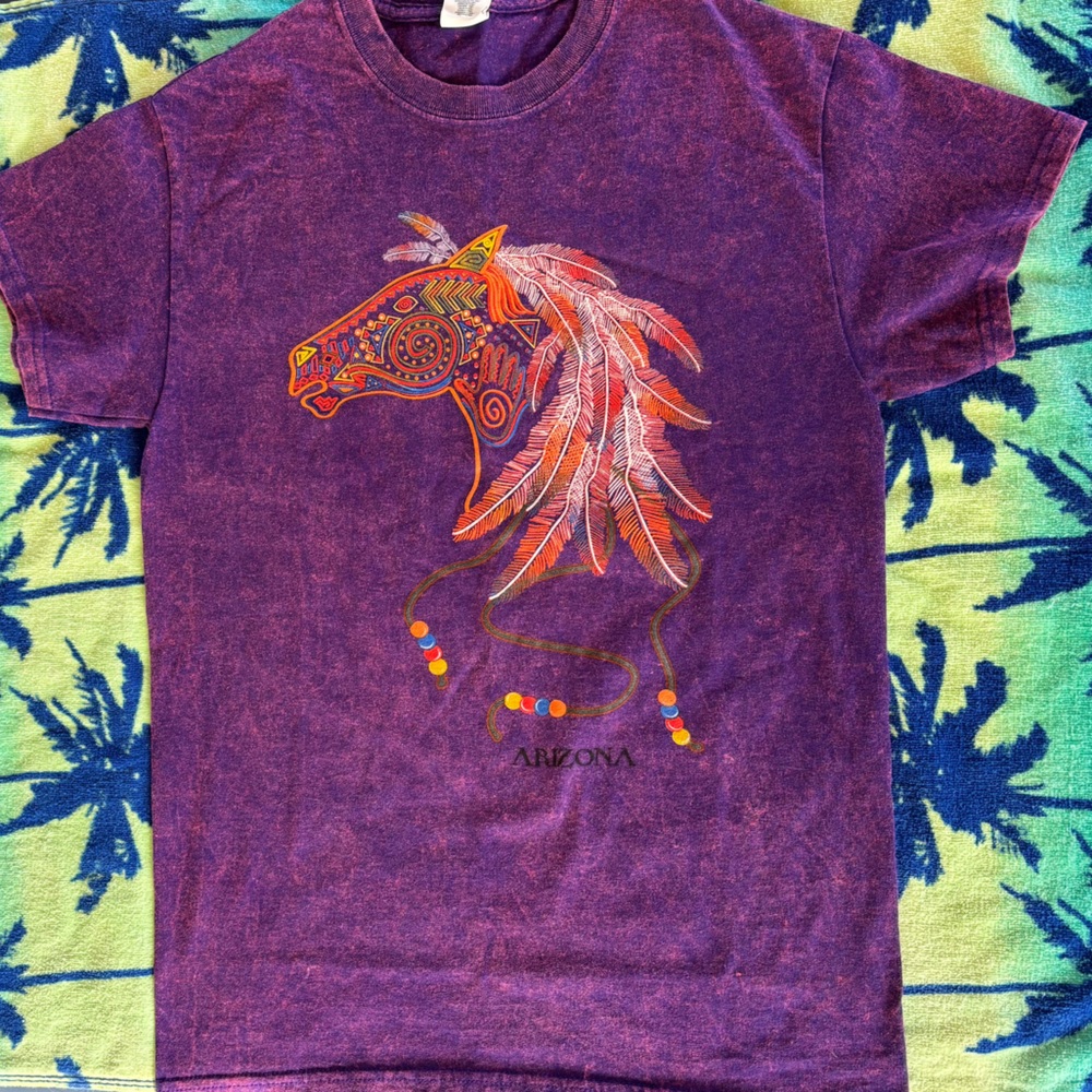 Purple acid wash Arizona souvenir tee, small